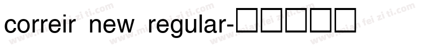 correir new regular字体转换